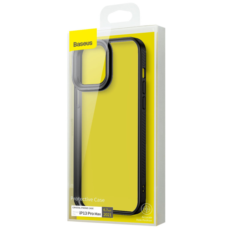 Šarvuotas atsparus dėklas iPhone 13 Pro Max su gelio rėmeliu, juodas