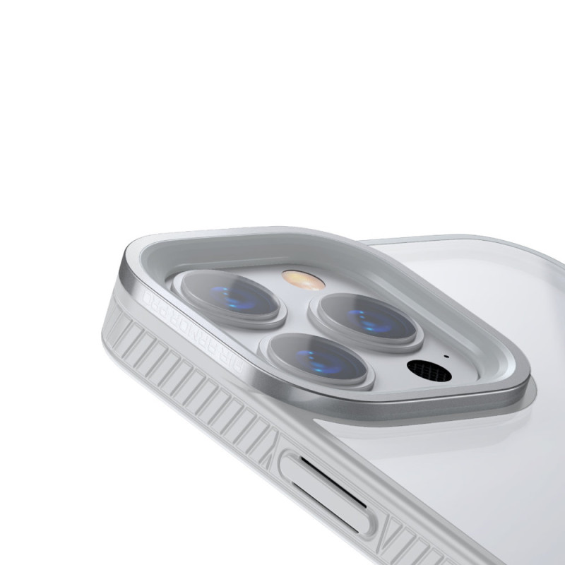 Šarvuotas, atsparus dėklas iPhone 13 Pro su pilku gelio rėmeliu