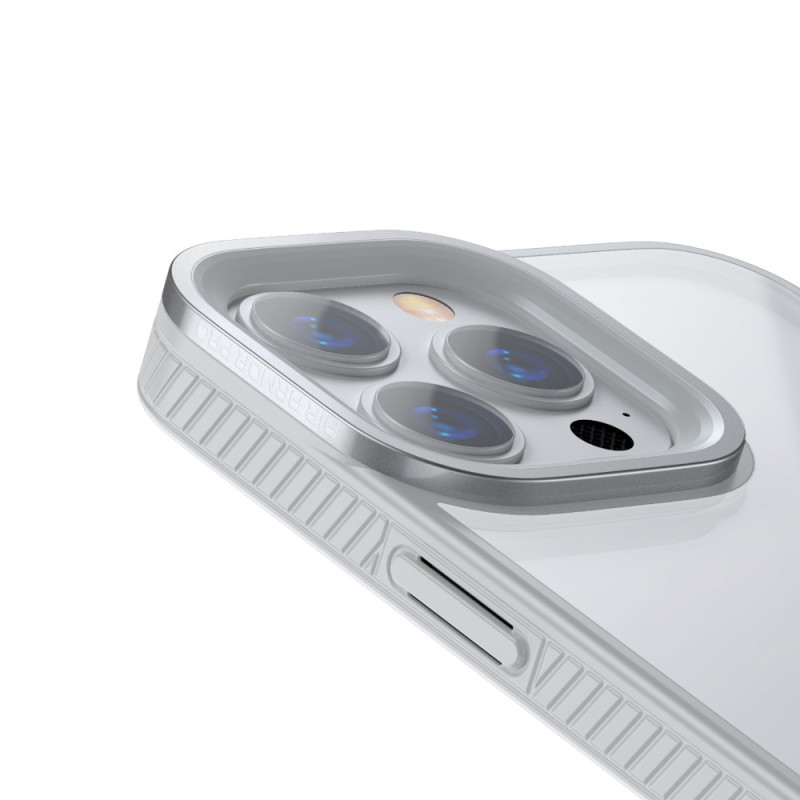 Šarvuotas, atsparus dėklas skirtas iPhone 13 Pro Max su pilku gelio rėmeliu