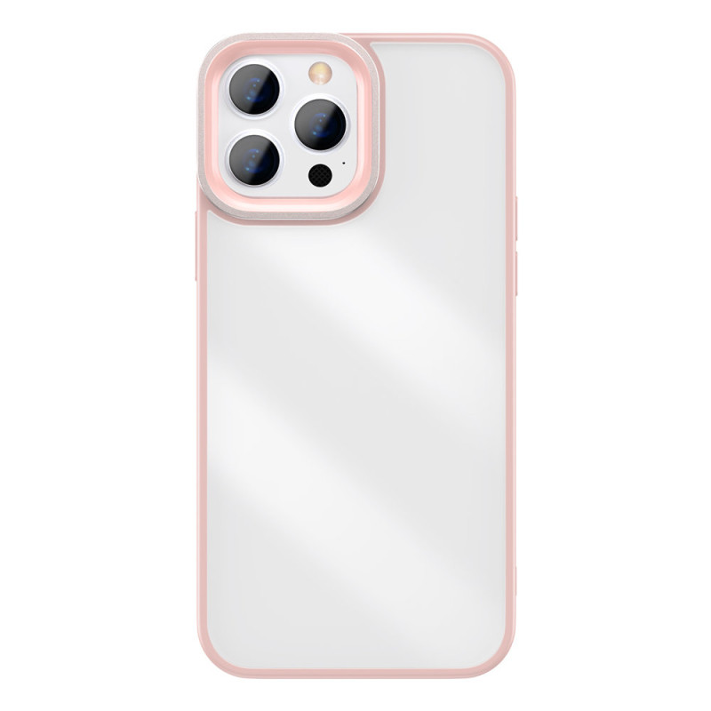 
Šarvuotas atsparus dėklas iPhone 13 Pro su rausvu gelio rėmeliu
