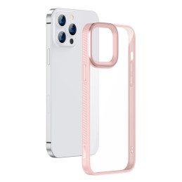 
Šarvuotas atsparus dėklas iPhone 13 Pro su rausvu gelio rėmeliu
