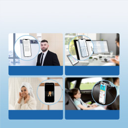 
Dėklas iPhone 13 Pro, šarvuotas korpusas su kabliukais, skaidrus stovas
