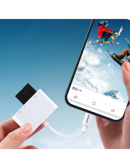 HUB kortelių skaitytuvo adapteris iPhone OTG Lightning - USB SD TF kortelių skaitytuvas baltas
 
HUB kortelių skaitytuvo adapteris iPhone OTG Lightning - USB SD TF kortelių skaitytuvas baltas