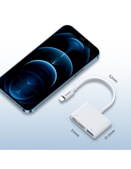 HUB kortelių skaitytuvo adapteris iPhone OTG Lightning - USB SD TF kortelių skaitytuvas baltas
 
HUB kortelių skaitytuvo adapteris iPhone OTG Lightning - USB SD TF kortelių skaitytuvas baltas