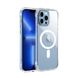
Magnetinis dėklas iPhone 13, šarvuotas dangtelis su kabliukais, skaidrus stovas

