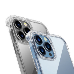 
Magnetinis dėklas iPhone 13, šarvuotas dangtelis su kabliukais, skaidrus stovas
