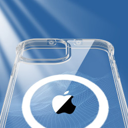
Magnetinis dėklas iPhone 13, šarvuotas dangtelis su kabliukais, skaidrus stovas
