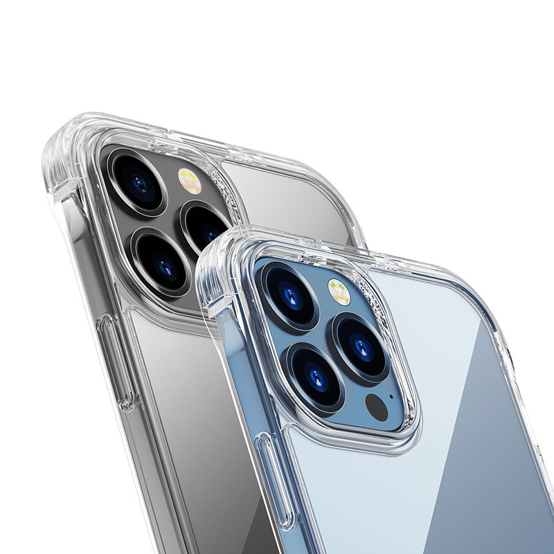 Magnetinis dėklas iPhone 13 Pro, šarvuotas dangtelis su kabliukais ir permatomu stovu