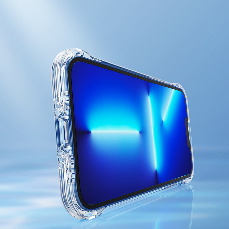 Magnetinis dėklas iPhone 13 Pro, šarvuotas dangtelis su kabliukais ir permatomu stovu