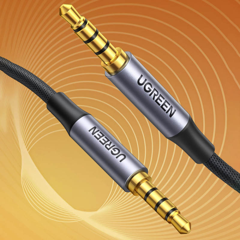 AUX garso kabelio mini lizdas 3,5 mm vyriškas, 2 m, juodas