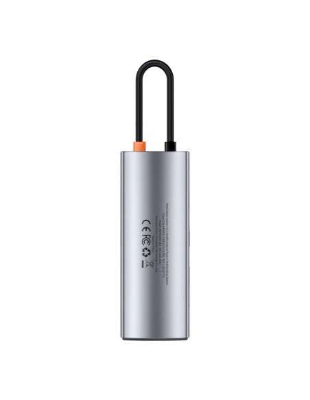 Daugiafunkcis HUB USB 7in1 C tipo HDMI TF PD kortelių skaitytuvas pilkas Daugiafunkcis HUB USB 7in1 C tipo HDMI TF PD kortelių skaitytuvas pilkas