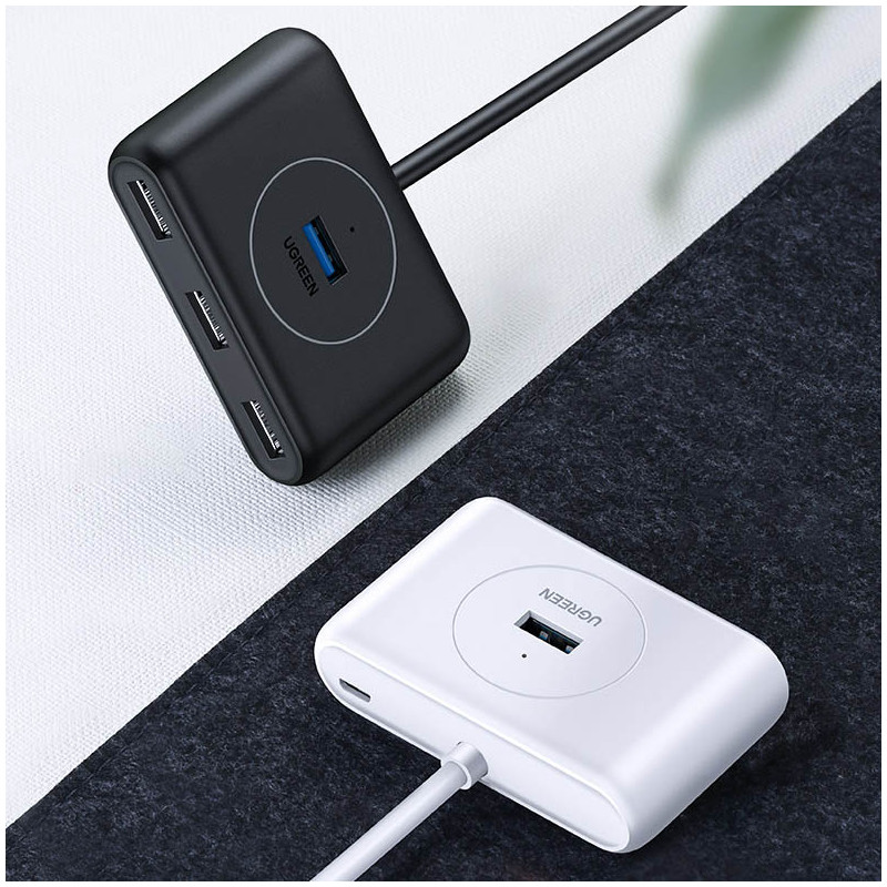 Daugiafunkcis HUB USB prievado skirstytuvas – 4x USB 3.0 1m baltas