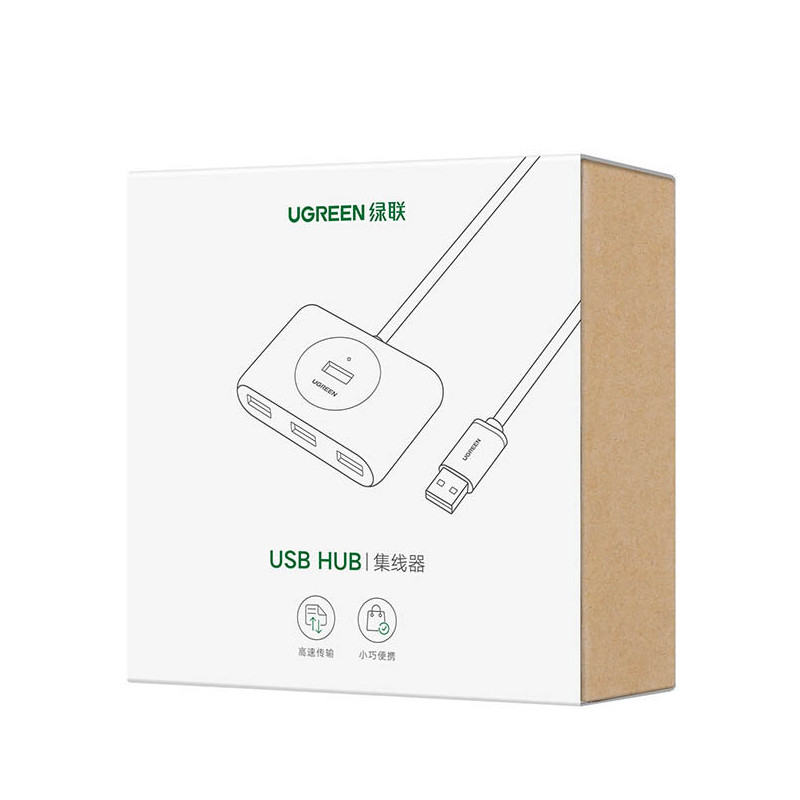 Daugiafunkcis HUB USB prievado skirstytuvas – 4x USB 3.0 1m baltas