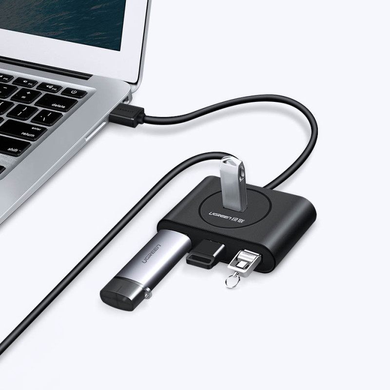 Daugiafunkcis HUB USB prievado skirstytuvas – 4x USB 3.0 1m baltas