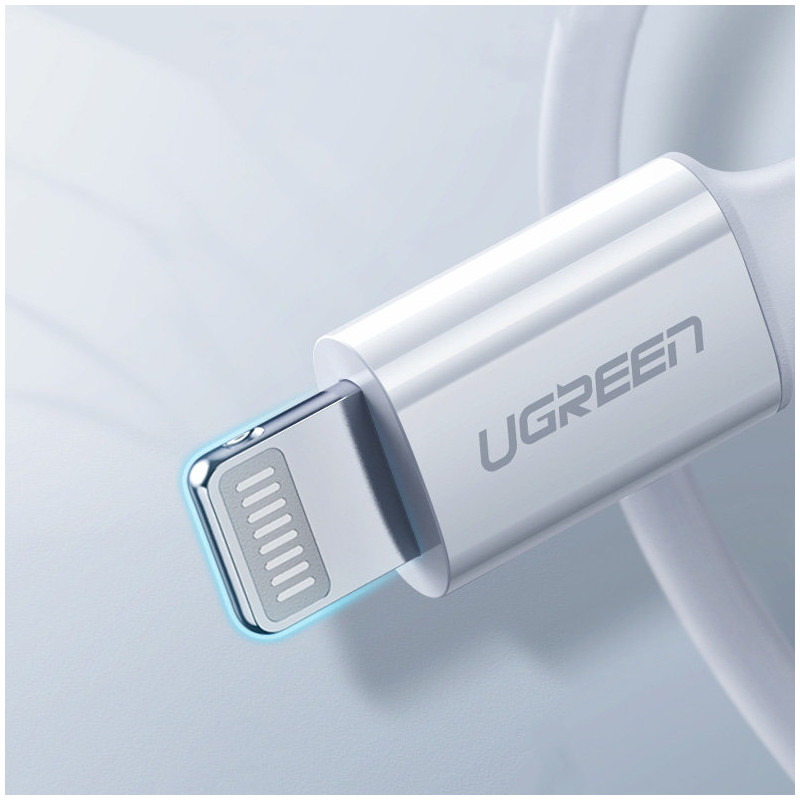Kabelis iPhone MFi USB-C - Lightning 20W 3A 1,5m baltas