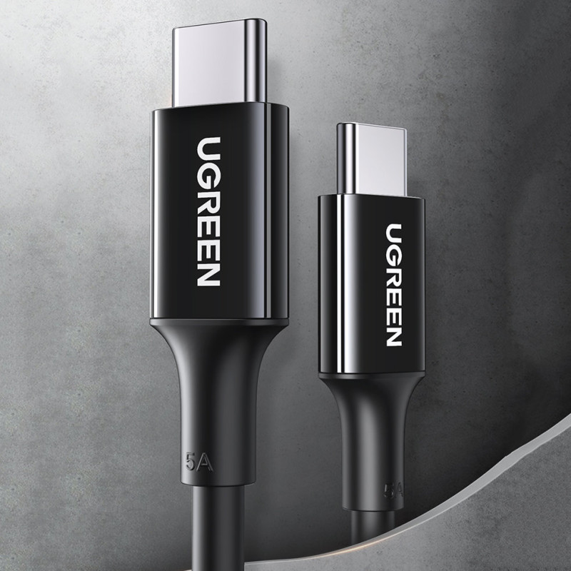USB-C 5A greito įkrovimo PD QC laidas 2m baltas