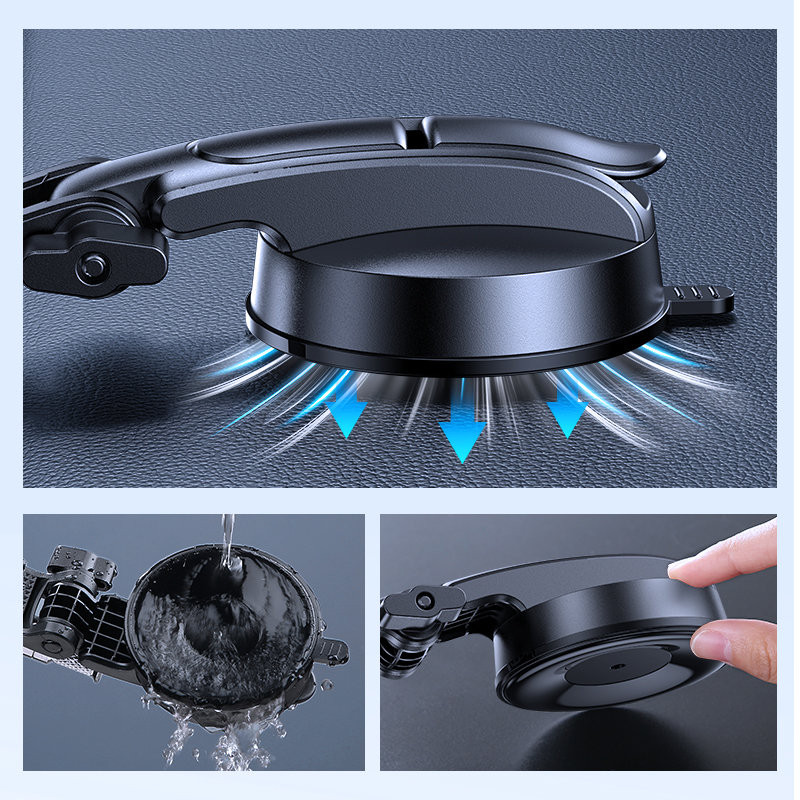 Automobilinis laikiklis išmaniajam telefonui kabinoje, juodas