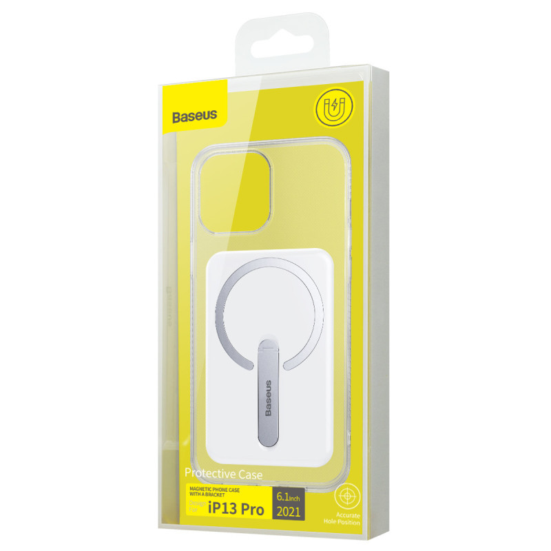 Magnetinis dėklo korpusas su stovu iPhone 13 Pro 6.1& 39 & 39 2021 skaidrus