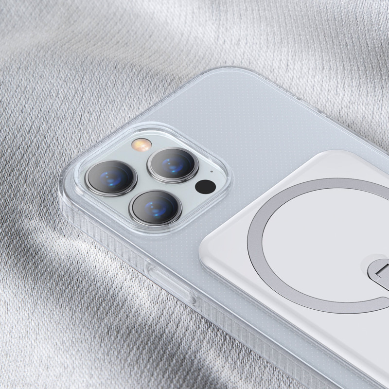 Magnetinis dėklo korpusas su stovu iPhone 13 Pro 6.1& 39 & 39 2021 skaidrus