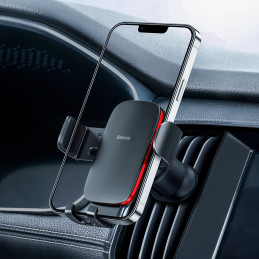 
Gravity automobilinis telefono laikiklis Metal Age II grotelėms, juodas
