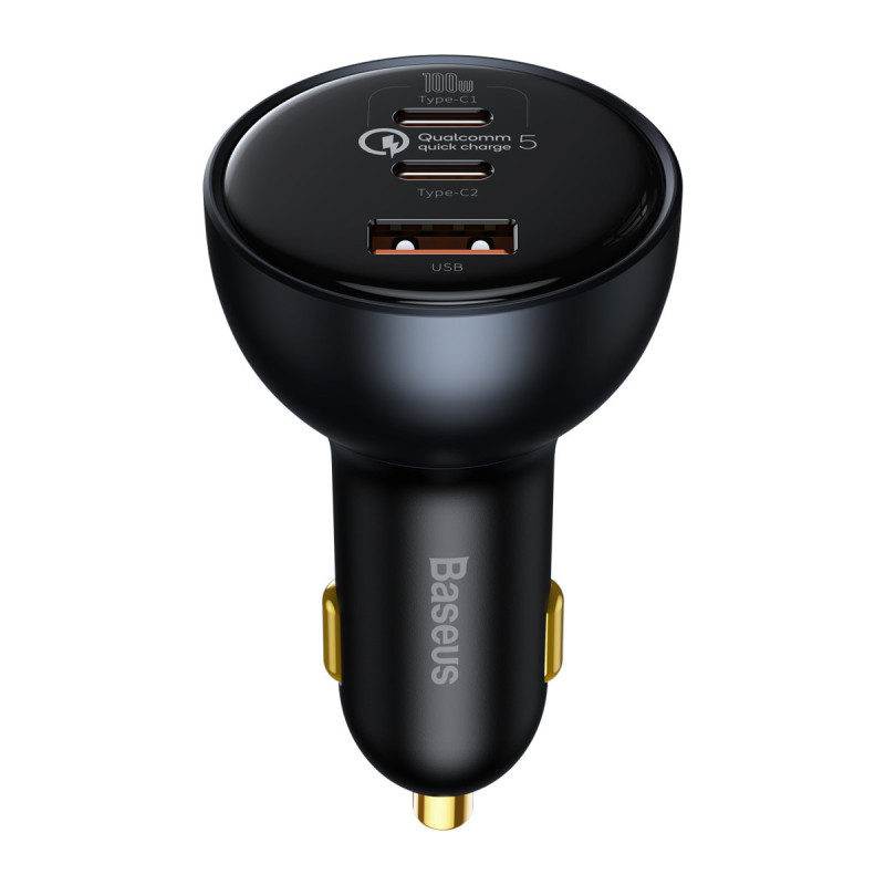 
Greitas USB automobilinis įkroviklis USB-C 160W PPS Quick Charge 5 PD pilka
