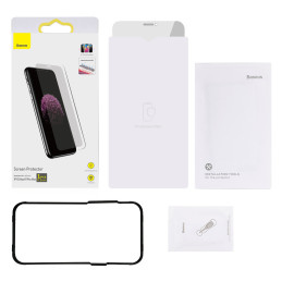 
Grūdintas stiklas skirtas iPhone 11 Pro Max / iPhone XS Max + montavimo padėties nustatymo įtaisui
