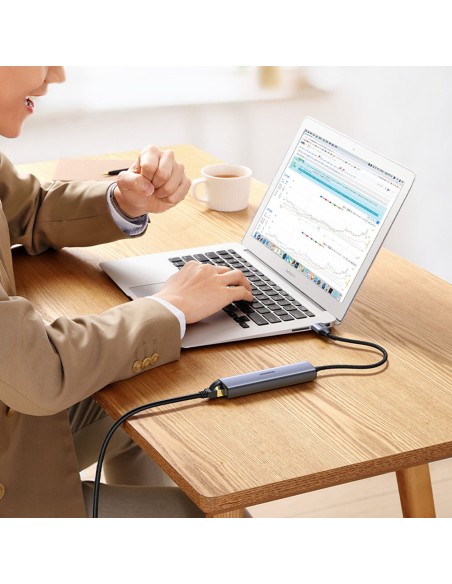 Daugiafunkcis HUB adapterio skirstytuvas USB 3.0 – 3x USB Ethernet RJ-45 USB-C PD pilka
 
Daugiafunkcis HUB adapterio skirstytuvas USB 3.0 – 3x USB Ethernet RJ-45 USB-C PD pilka