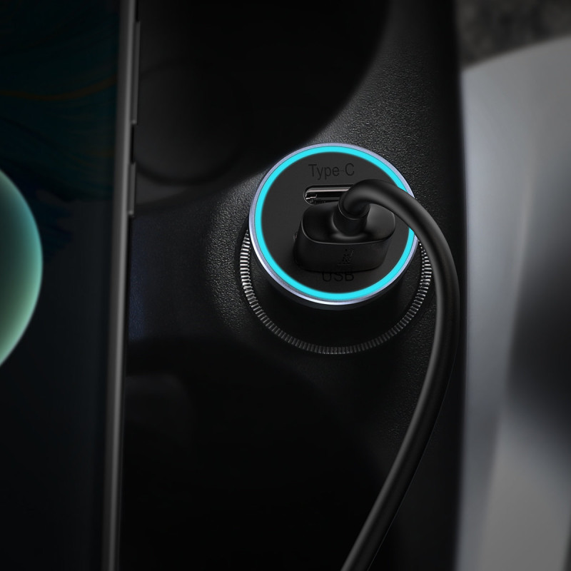 
Golden Contactor Max USB + USB-C 60W QC greitas automobilinis įkroviklis, tamsiai pilka
