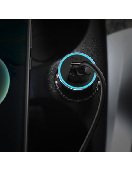 
Golden Contactor Max USB + USB-C 60W QC greitas automobilinis įkroviklis, tamsiai pilka
