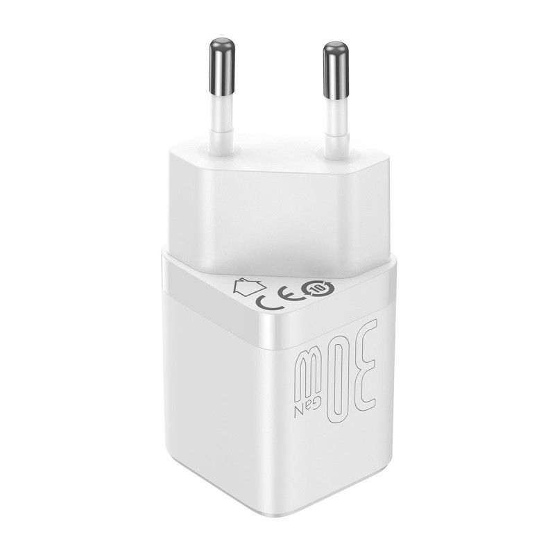 GaN3 greitas įkroviklis USB-C laidui 30W baltas