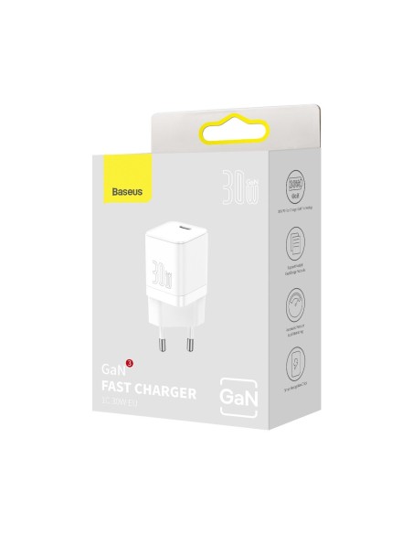 GaN3 greitas įkroviklis USB-C laidui 30W baltas
 
GaN3 greitas įkroviklis USB-C laidui 30W baltas