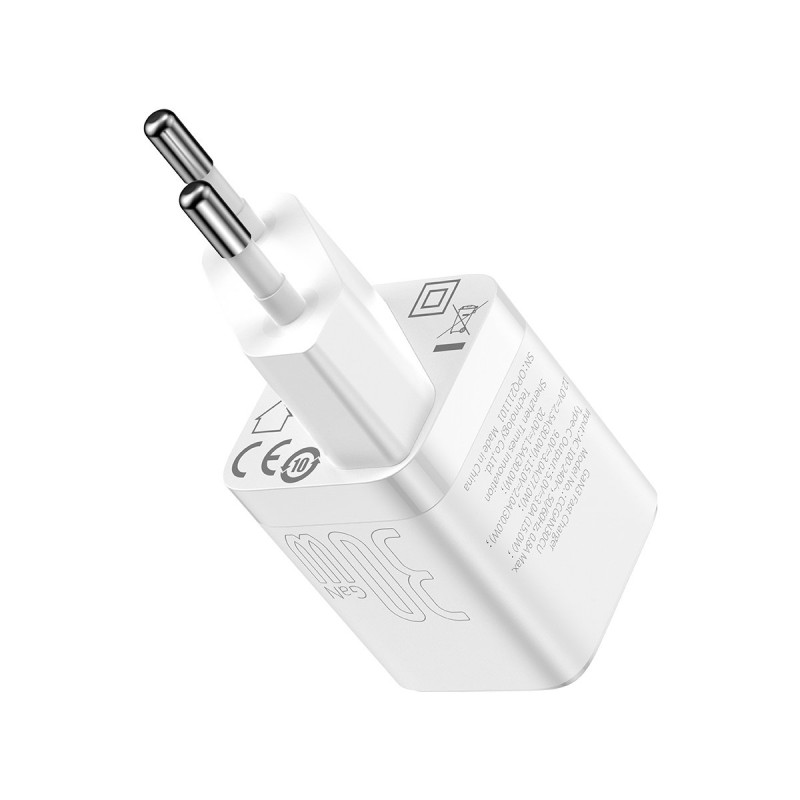 GaN3 greitas įkroviklis USB-C laidui 30W baltas
