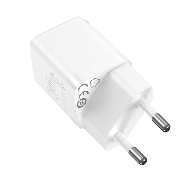 GaN3 greitas įkroviklis USB-C laidui 30W baltas