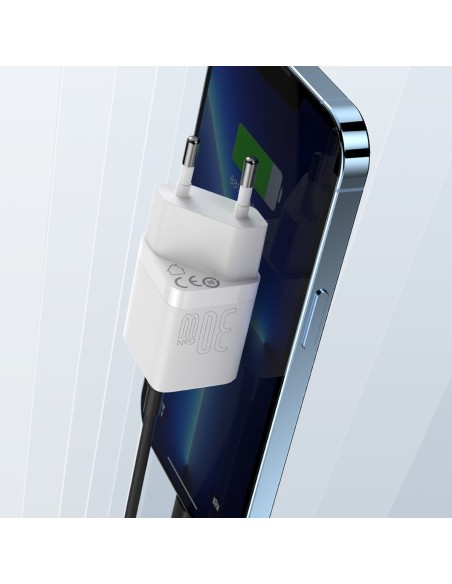 GaN3 greitas įkroviklis USB-C laidui 30W baltas
 
GaN3 greitas įkroviklis USB-C laidui 30W baltas