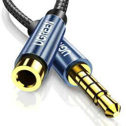 
Prailginimo kabelio garso adapteris AUX mini lizdas 3,5 mm 1,5 m mėlynas

