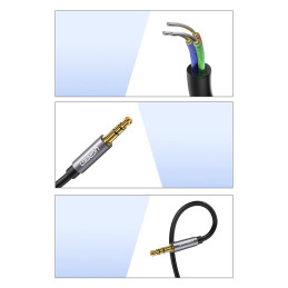 
Prailginimo kabelio garso adapteris AUX mini lizdas 3,5 mm 1,5 m mėlynas
