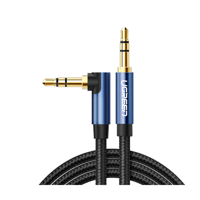
Kabelis kampuotas AUX kabelis 2x mini lizdas 3,5 mm 1,5 m mėlynas
