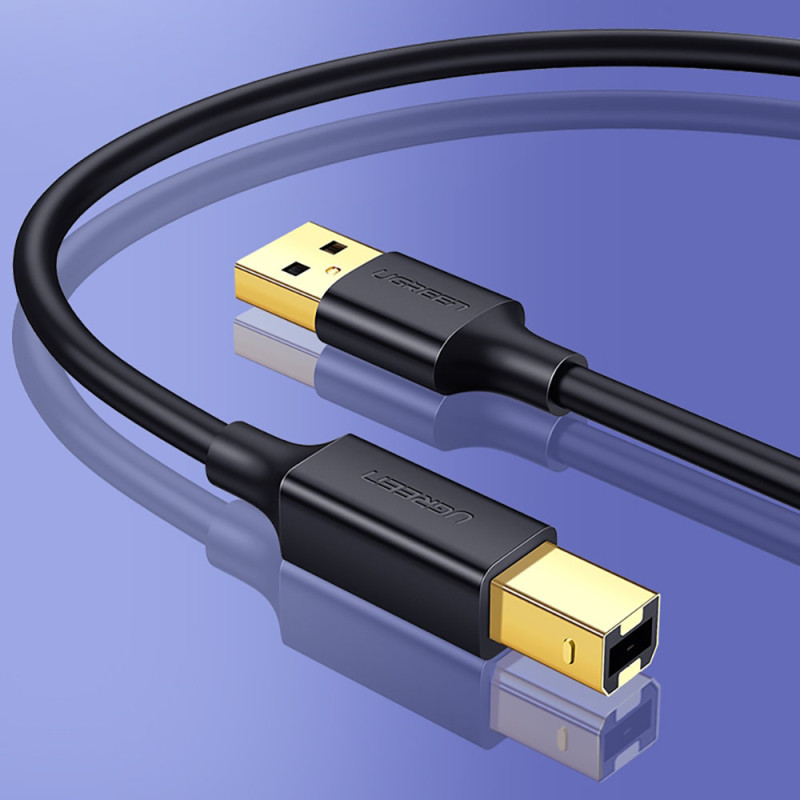 USB tipo B kabelis spausdintuvo kištukui - USB 2.0 kištukas 480Mbps 2m juodas