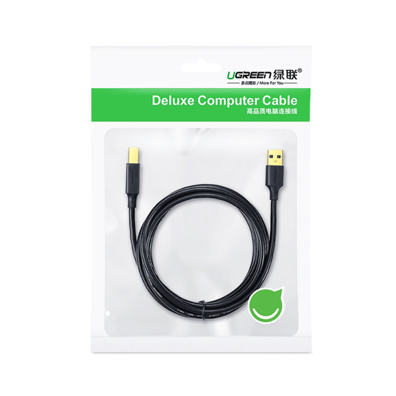USB tipo B kabelis spausdintuvo kištukui - USB 2.0 kištukas 480Mbps 2m juodas
