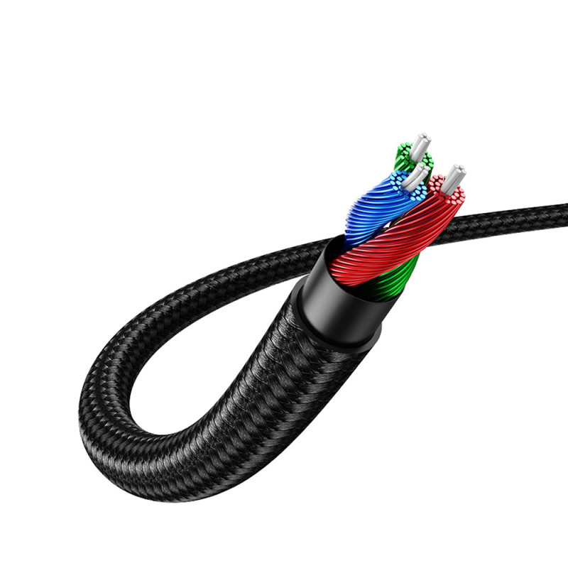 Kabelis garso kabelis 2x mini lizdas 3,5 mm 2m juodas