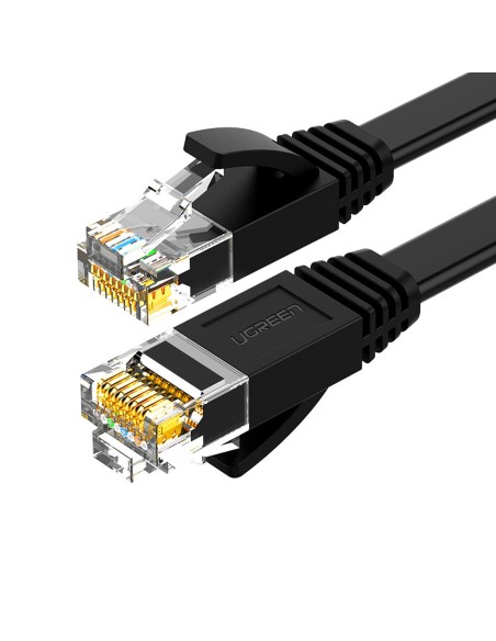 
Plokščias RJ45 Ethernet kat. Kat. LAN pataisos laidas. 6 8m juodas
