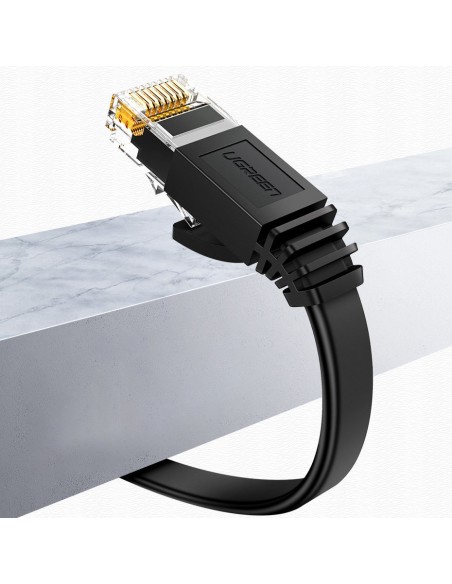 
Plokščias RJ45 Ethernet kat. Kat. LAN pataisos laidas. 6 8m juodas
