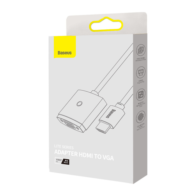 HDMI į VGA Lite serijos adapteris, juodas