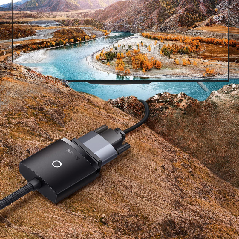 HDMI į VGA Lite serijos adapteris, juodas