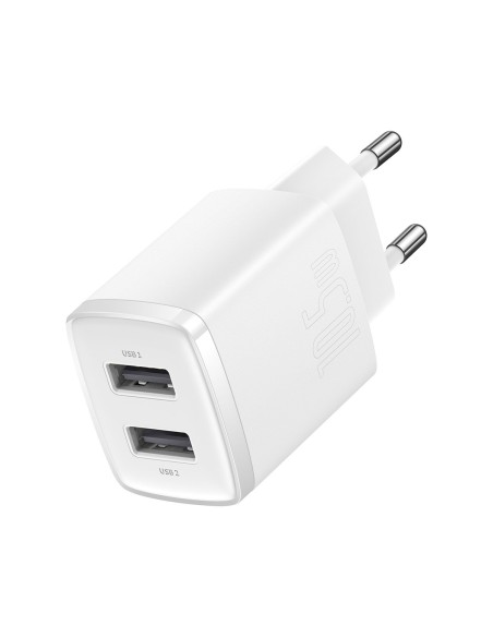 Mažas kompaktiškas 2x USB 10.5W sieninis įkroviklis, baltas
 
Mažas kompaktiškas 2x USB 10.5W sieninis įkroviklis, baltas