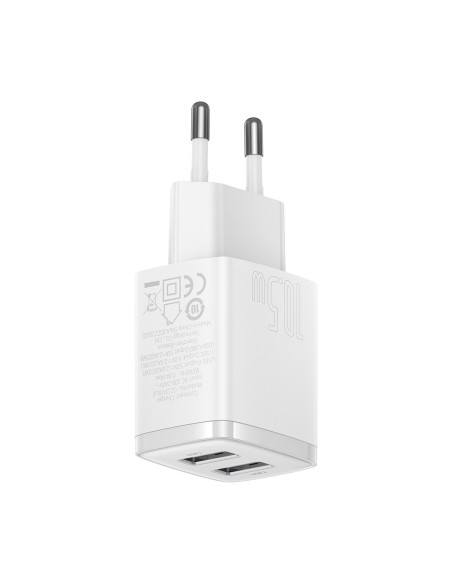 Mažas kompaktiškas 2x USB 10.5W sieninis įkroviklis, baltas
 
Mažas kompaktiškas 2x USB 10.5W sieninis įkroviklis, baltas
