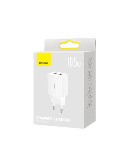 Mažas kompaktiškas 2x USB 10.5W sieninis įkroviklis, baltas
 
Mažas kompaktiškas 2x USB 10.5W sieninis įkroviklis, baltas