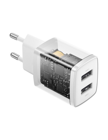 Mažas kompaktiškas 2x USB 10.5W sieninis įkroviklis, baltas
 
Mažas kompaktiškas 2x USB 10.5W sieninis įkroviklis, baltas