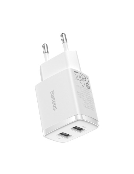 Mažas kompaktiškas 2x USB 10.5W sieninis įkroviklis, baltas
 
Mažas kompaktiškas 2x USB 10.5W sieninis įkroviklis, baltas