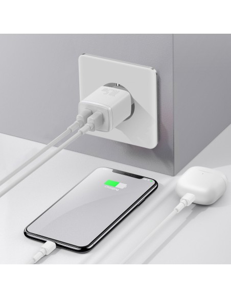 Mažas kompaktiškas 2x USB 10.5W sieninis įkroviklis, baltas
 
Mažas kompaktiškas 2x USB 10.5W sieninis įkroviklis, baltas